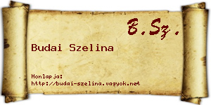 Budai Szelina névjegykártya